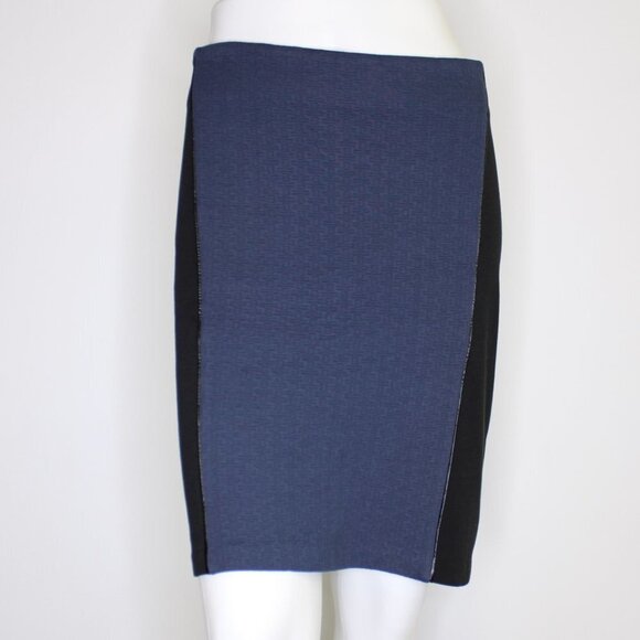 Laundry By Shelli Segal Blue & Black Skirt - Picture 1 of 7